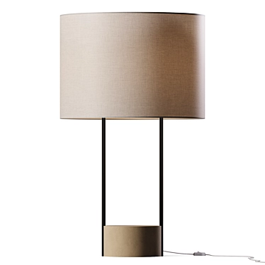 Modern Industrial Outline Table Lamp 3D model image 1 