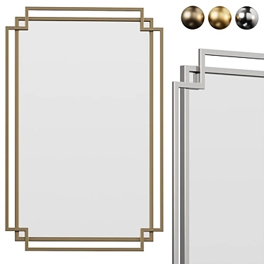 Radiant Reflections Wall Mirror 3D model image 1 