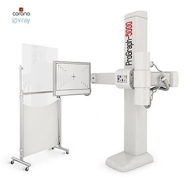 Fluorograph Screen Connector Furniture Systems 3D model image 1 