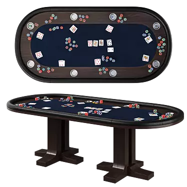  Menlo 96" Texas Hold'em Poker Table 3D model image 1 