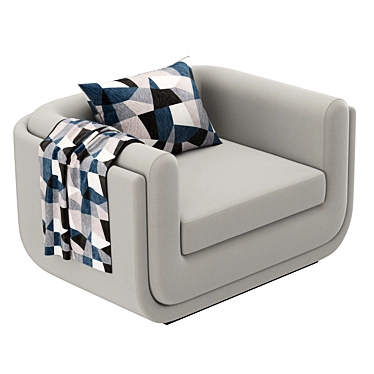 Sleek Modern Matteo Armchair 3D model image 1 