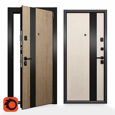 Ultimate Security Door Solution 3D model image 1 