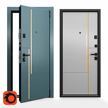 Ultimate Security Door Solution 3D model image 1 