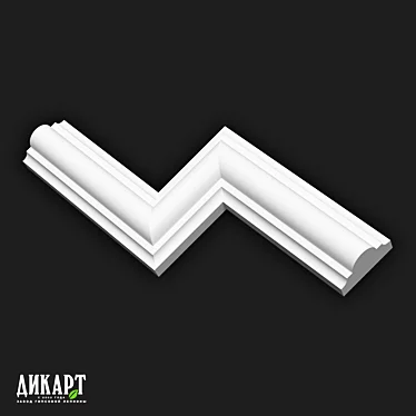 Customizable Gypsum Interior Moldings 3D model image 1 