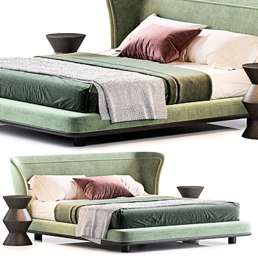 Elegant Marais Bed by CPRN 3D model image 1 