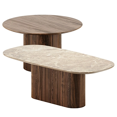 Stylish Santiago Coffee Tables 3D model image 1 