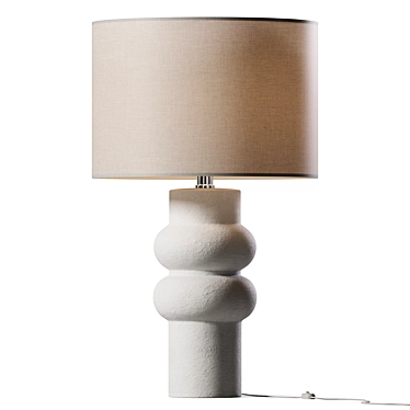 Elegant Stoneware Table Lamp 3D model image 1 