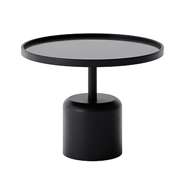 Stylish Black Wood Coffee Table 3D model image 1 