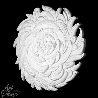 Peony Decorative Panel 3D model image 1 