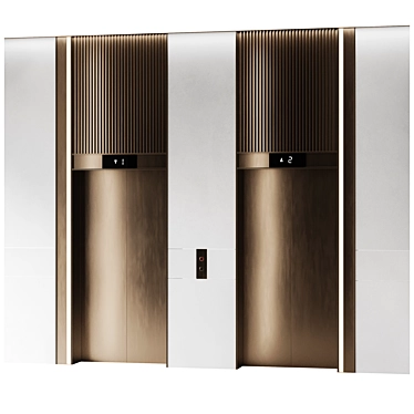 Modern Elevator Hall Wall Art 3D model image 1 