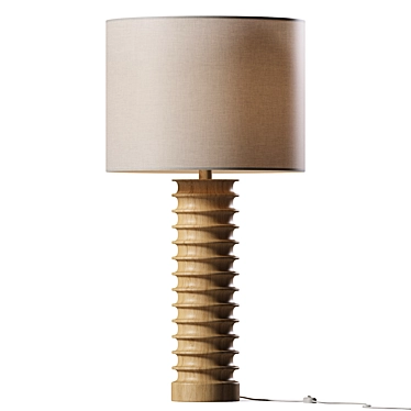 Andromeda Wooden Spiral Table Lamp 3D model image 1 