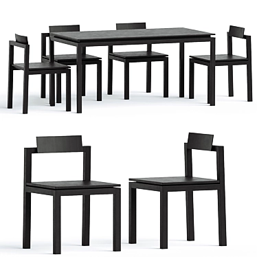  Sleek Modern Seating Set 3D model image 1 