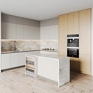 Kitchen 3D Model Complete Set 3D model image 1 