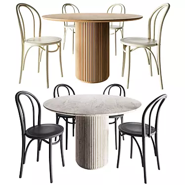 Baycheer round table and Black dining chair