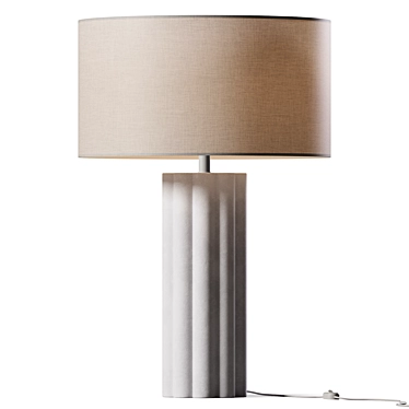 Elegant Nocturn Cream Table Lamp 3D model image 1 