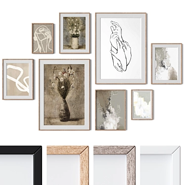 Modern Wall Art Set 3DSMax 3D model image 1 