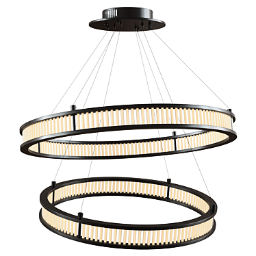 Elegant Damien Double Chandelier 3D model image 1 