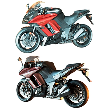 High-Quality Kawasaki Ninja 1000 3D Model 3D model image 1 