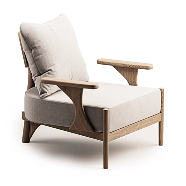 Elegant Modern Armchair Design 3D model image 1 