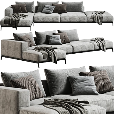 Ettore Sofa Composition 01, Vray 3D model image 1 