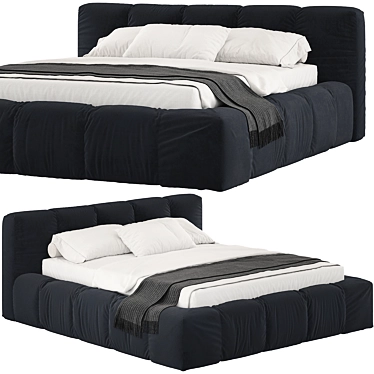  Italian Tufty Bed Model (3dsmax2017 +obj) 3D model image 1 