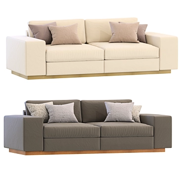 Modern Sepia Sofa Glismand Design 3D model image 1 