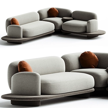 Modern Chic Busnelli Sofa Set 3D model image 1 