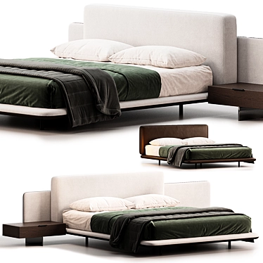 Modern Horizonte Bed by Minotti 3D model image 1 