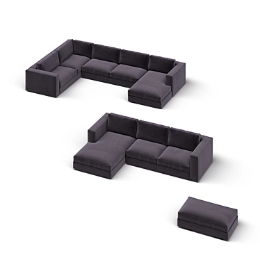 Modular Manhattan Sectional Sofa 3D model image 1 