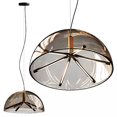 Primitively Wired Dimmable Pendant Light 3D model image 1 