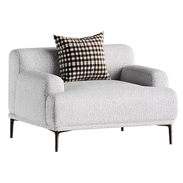 Monochrome Albi Accent Armchair 3D model image 1 