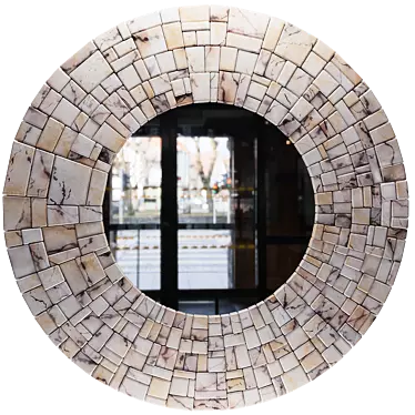 Round Marble Wall Mirror Beauty 3D model image 1 
