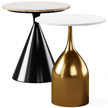 Nube Tulip and Rita Side Tables 3D model image 1 