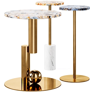 Agate Side Tables Set by Kare Design 3D model image 1 