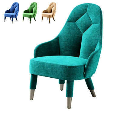 Award-Winning Emma Lounge Chair 3D model image 1 