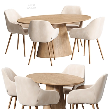 Scandinavian Dining Set by Divan 3D model image 1 