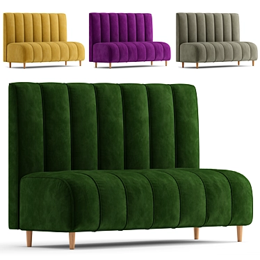 Stylish Green Ralph Sofa 3D model image 1 