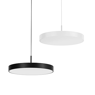 Acrylic White Pendant Light 3D model image 1 