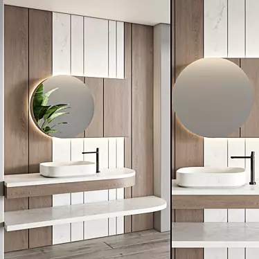 Modern Bathroom Furniture Set 109 3D model image 1 