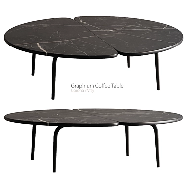 Modern Minimalist Glass Coffee Table 3D model image 1 