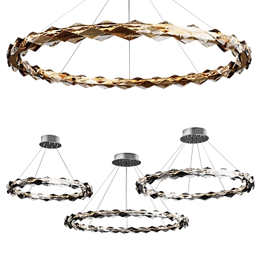 Crystal Ring LED Chandelier Collection 3D model image 1 