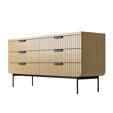 Modern 6-Drawer Boldin Chest 3D model image 1 