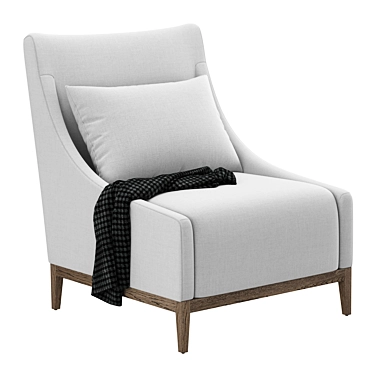 Elegant RH Thibault Armchair 3D model image 1 