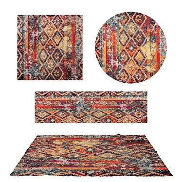 Assorted Rug Collection 8pcs 3D model image 1 