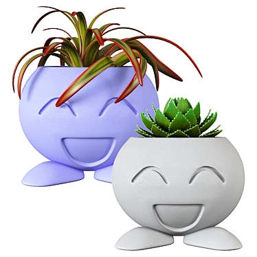 Cheerful Potted Houseplant 3D model image 1 