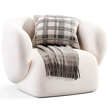 Modern Fabric Armchair by Grado 3D model image 1 