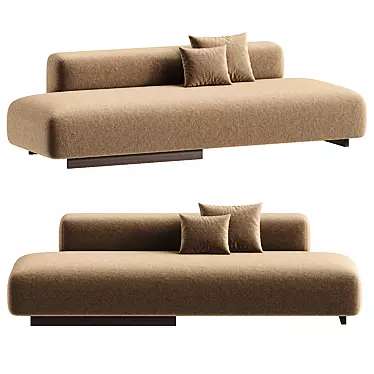 Trendy LOVELAND Fabric Sectional Sofa 3D model image 1 