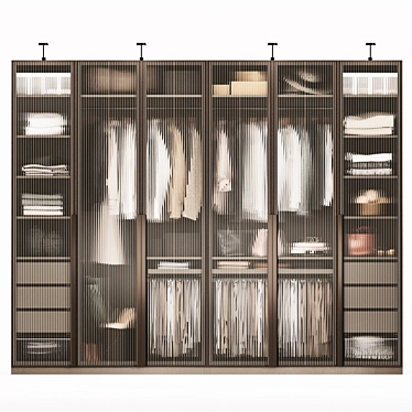 Handcrafted Metal Village Houses Display 3D model image 1 