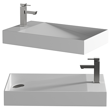 Ceramic Bathroom Sink MLN-A306 3D model image 1 