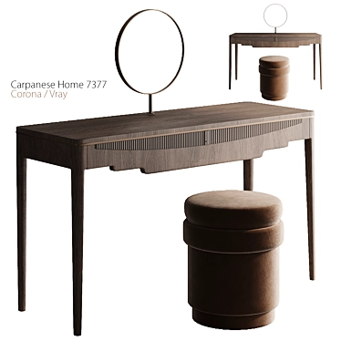 Elegant Vanity Table 7377 3D model image 1 